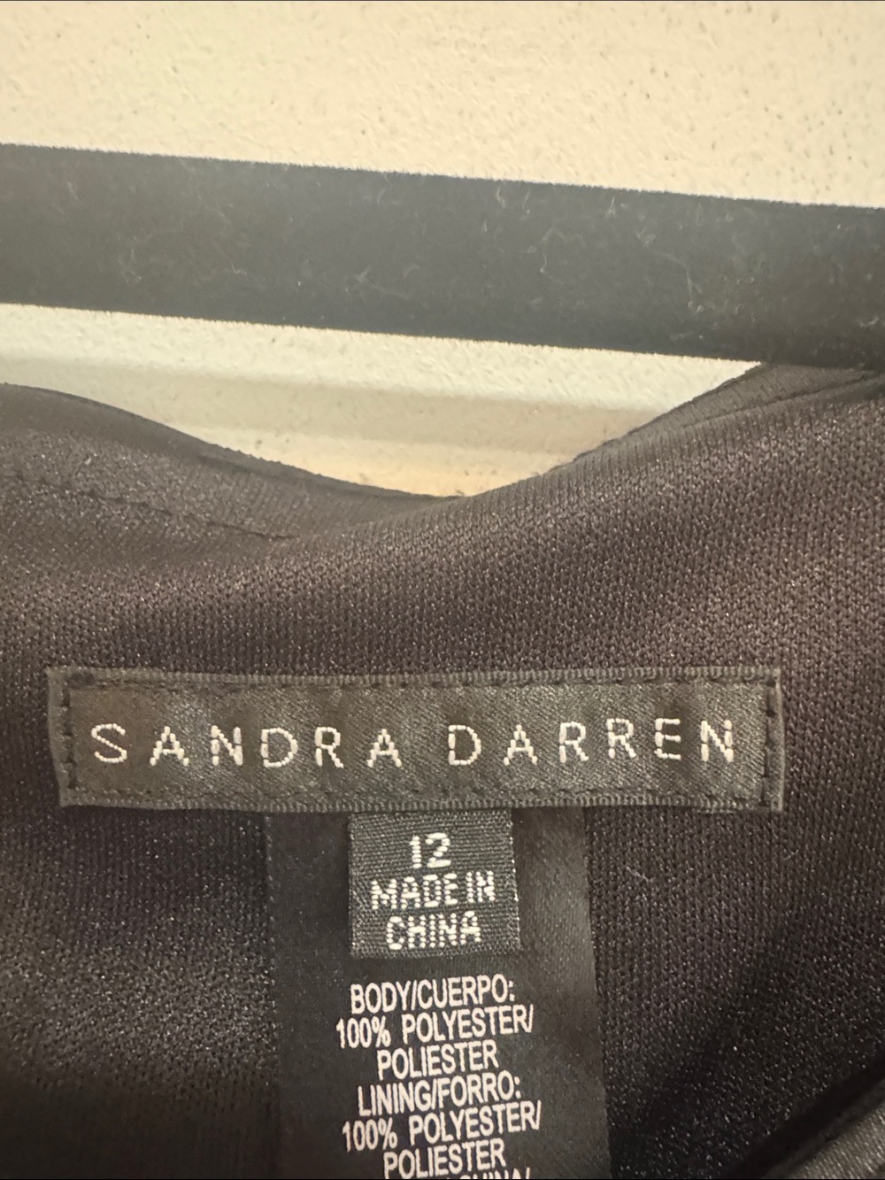 Sandra Darren Size 12 Black Dressy Detail Top - Picture 3 of 13